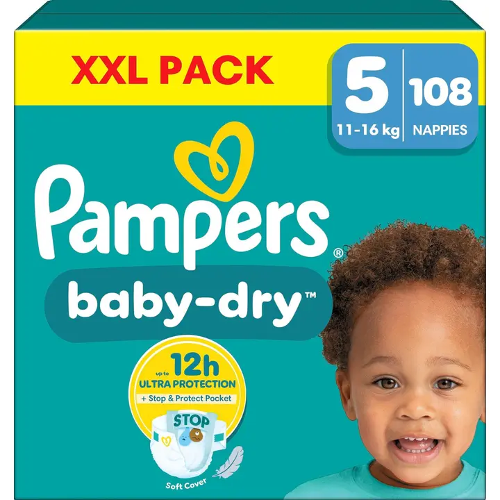 Pampers BabyDry S5 11-16kg 108kpl vaippa