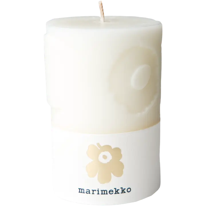 Marimekko Unikko luonnonvalkoinen pöytäkynttilä 1kpl/6,5x10cm
