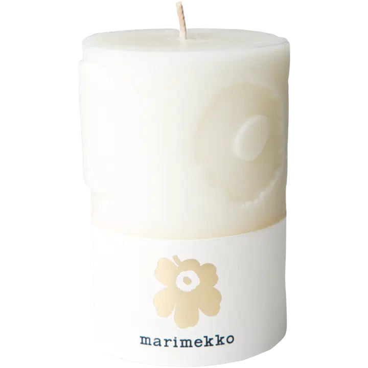 Marimekko Unikko luonnonvalkoinen pöytäkynttilä 1kpl/6,5x10cm