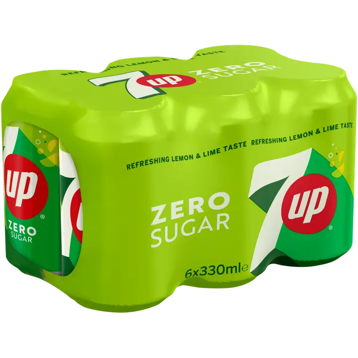 7UP Zero Sugar virvoitusjuoma 6x0,33l tlk
