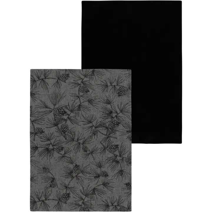 House keittiöpyyhe Pines 50 x 70 cm mustavalkoinen 2-pack