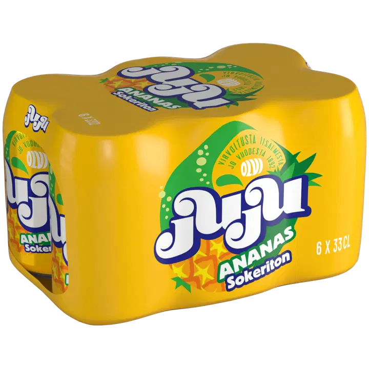 6xOLVI Juju Ananas Sokeriton 0,33 l tlk