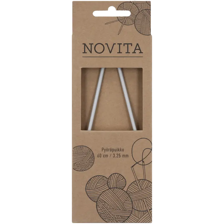 Novita Pyöröpuikko 60cm - 3,25 mm harmaa