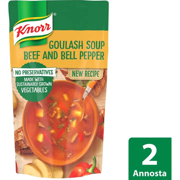 Knorr Gulassikeitto naudanlihalla ja punaisella paprikalla Keitto 570 ml