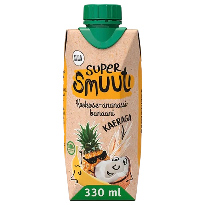 Aura supersmuuti kookos-ananassi-banaani 330ml