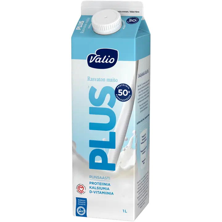 Valio Plus™ rasvaton maito 1 l