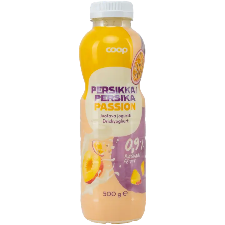 Coop joogijogurt virsiku-passioni 500g