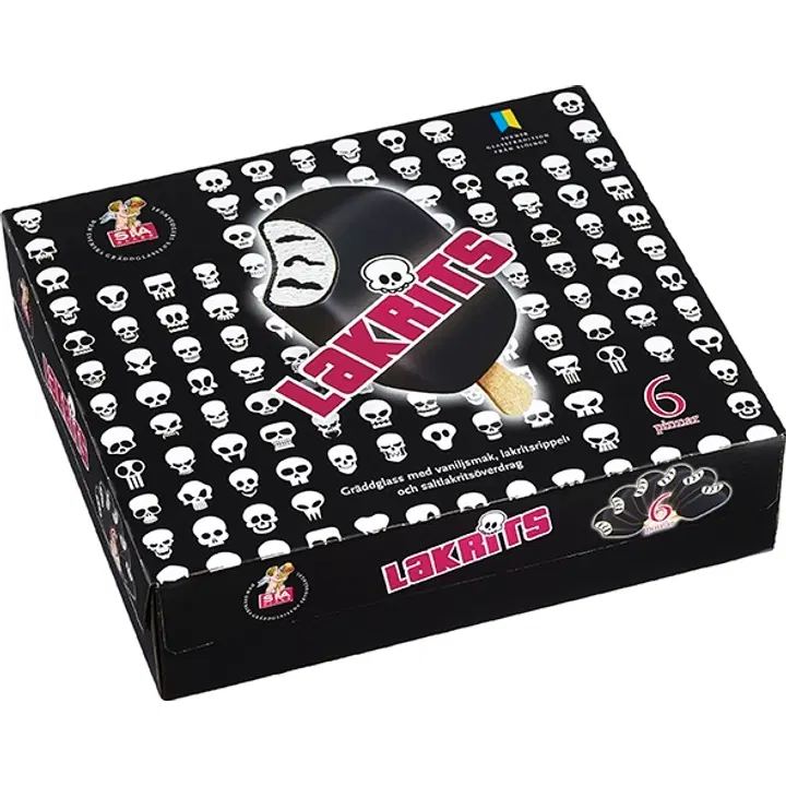 SIA Glass Lakritsipuikot 6-Pack Kermajäätelö