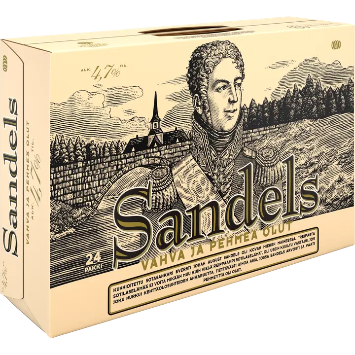 24xSandels 4,7 % olut 0,33 l tlk salkku