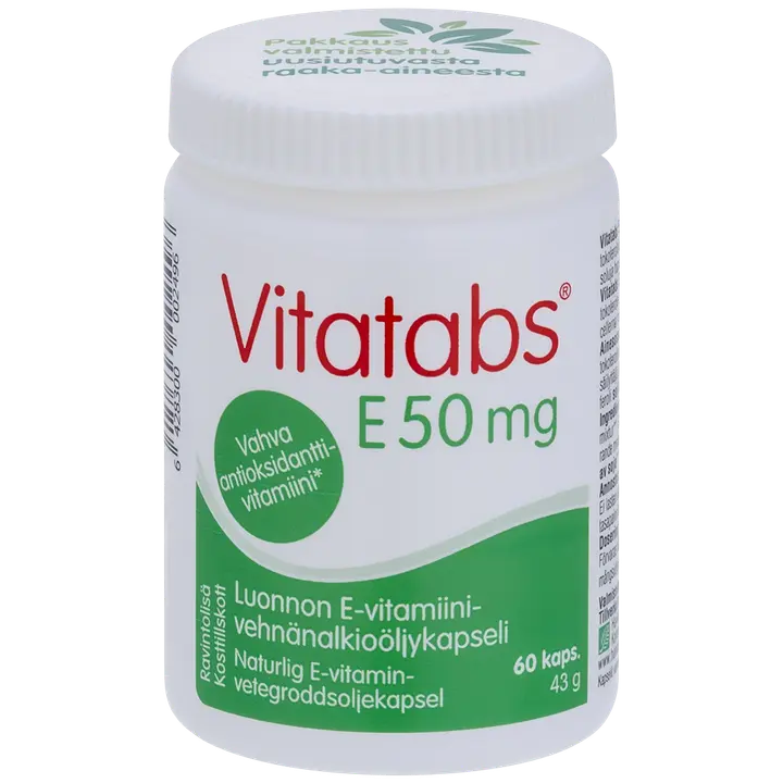 Vitatabs E 50 mg E-vitamiini-vehnänalkioöljykapseli 60 kaps