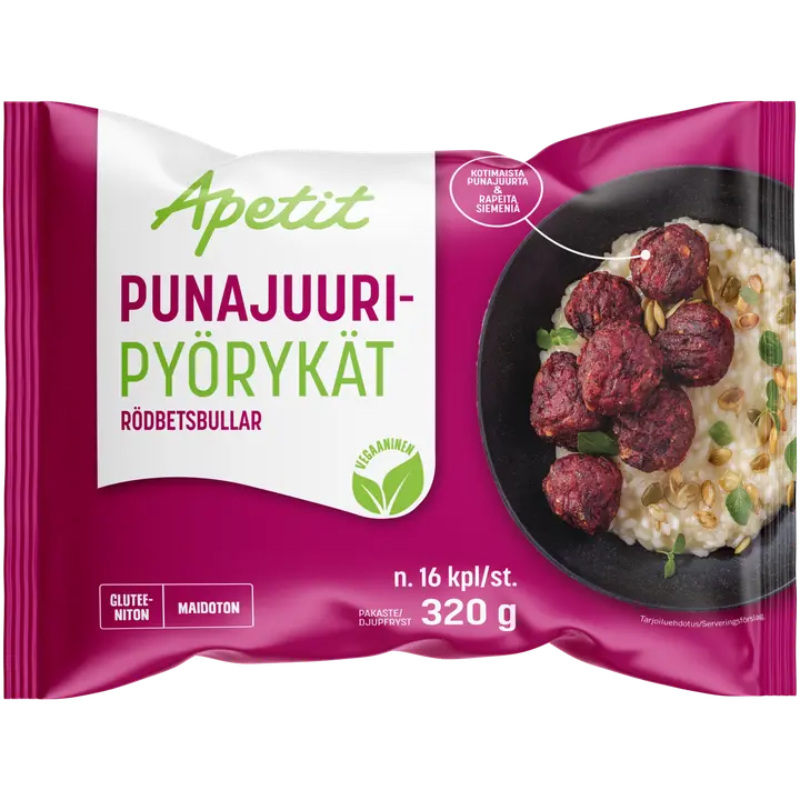 Apetit Punajuuripyörykät pakaste 320g
