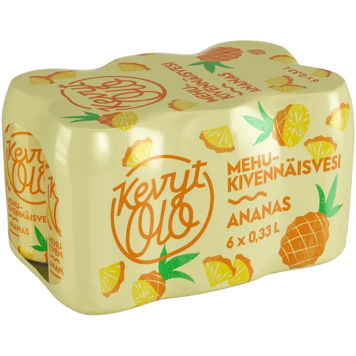 6xKevytOlo Ananas mehukivennäisvesi 0,33 l tlk