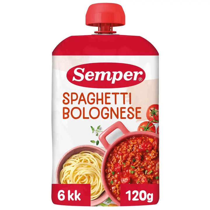 Semper Spaghetti Bolognese lastenateria 6kk 120g