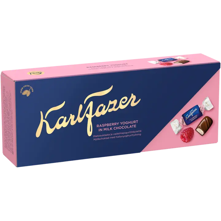 Karl Fazer vadelmajogurtti suklaakonvehteja 250g
