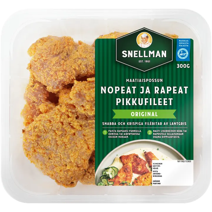 Snellman Maatiaispossun nopeat ja rapeat pikkufileet original 300 g