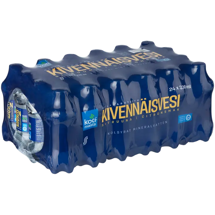 24 x Kotimaista Kivennäisvesi  Sitruuna hiilihapotettu 0,33l