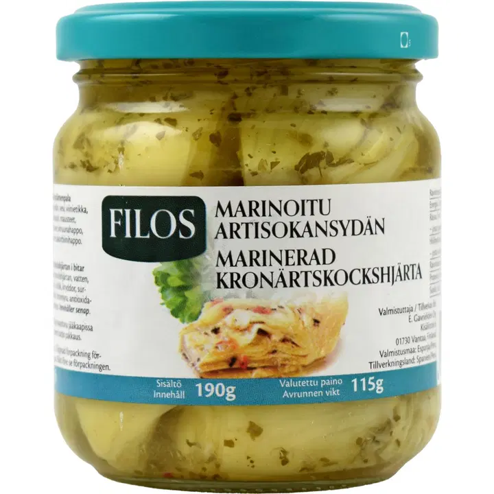 Filos 190/115g marinoitu artisokansydämenpala