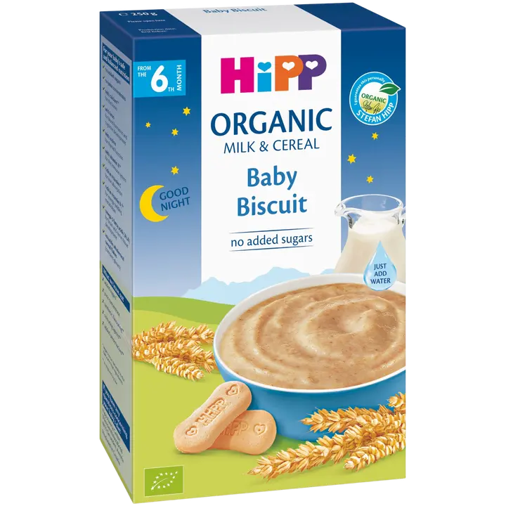 Hipp Head ööd! piimapudrupulber beebiküpsistega öko 250g, alates 6-elukuust