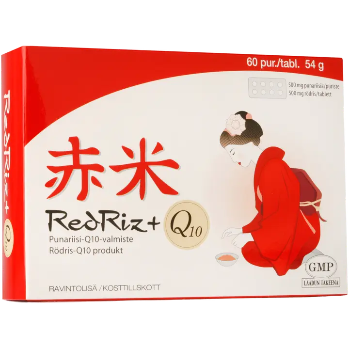RedRiz+Q10 punariisi-Q10-valmiste ravintolisä 60tabl