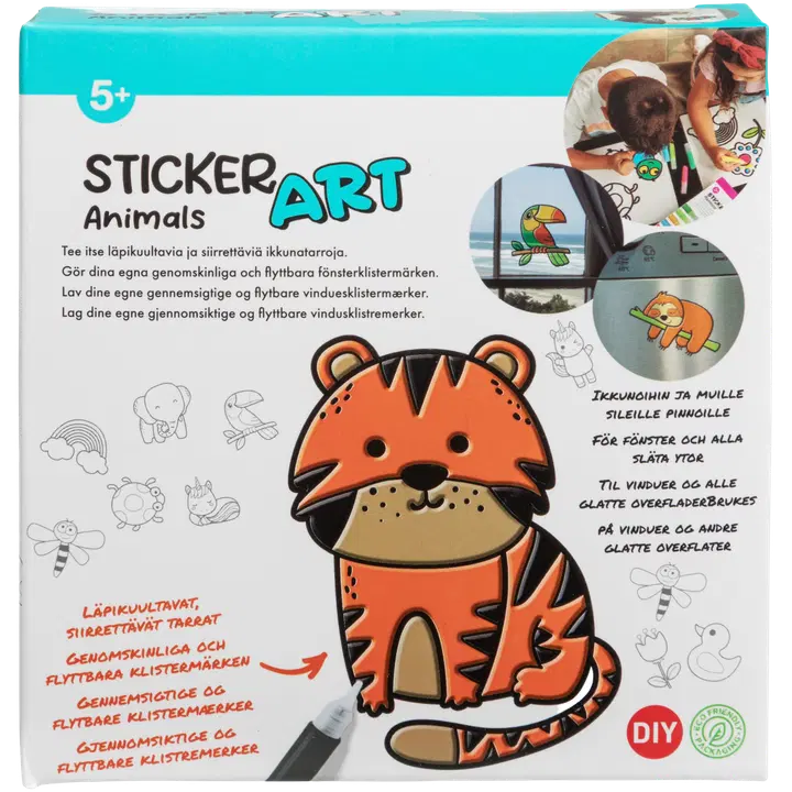 Sticker Art askartelusetti ikkunatarrat