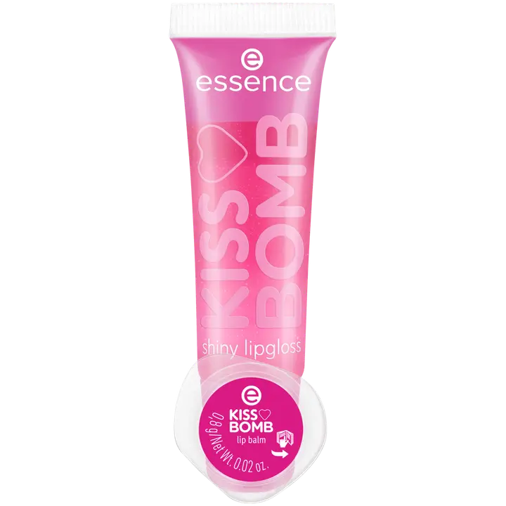 essence KISS BOMB shiny lipgloss & lip balm 01 Strawberry Sweetie 10.8 ml