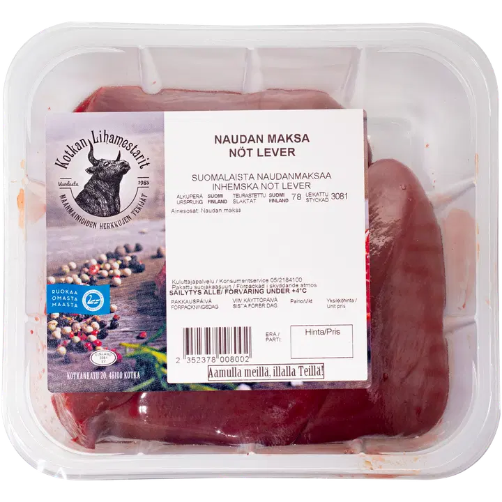 Kotkan lihamestarit naudan maksa