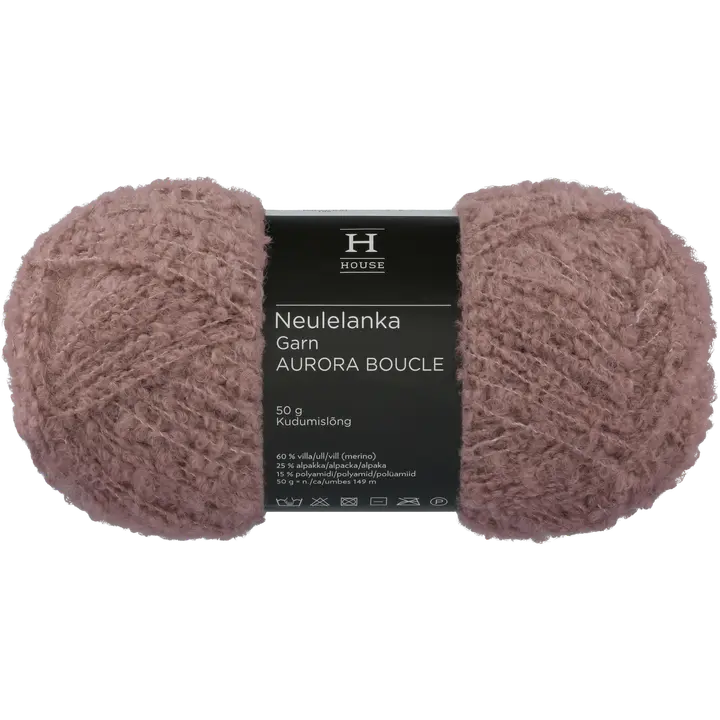 House lanka Aurora boucle 50 g drid rose