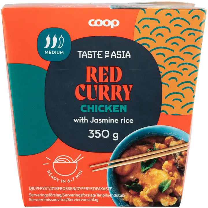 Coop Taste of Asia Red Curry Chicken ateria 350 g pakaste