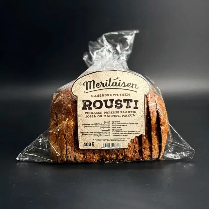 Meriläisen Leipomo Rousti tumma paahtis 400g