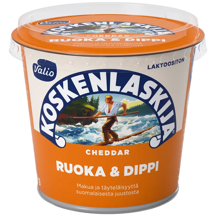 Valio Koskenlaskija® Ruoka & Dippi e250 g cheddar laktoositon