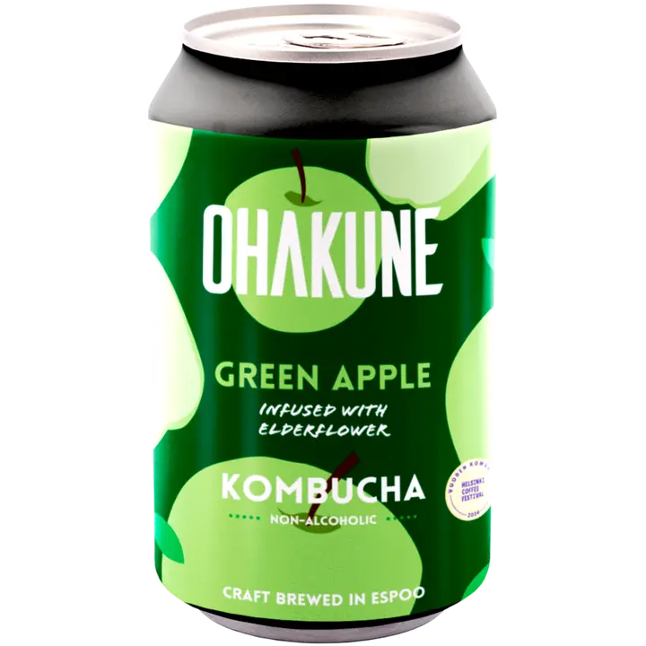 Ohakune Kombucha Green Apple teejuoma, 330ml