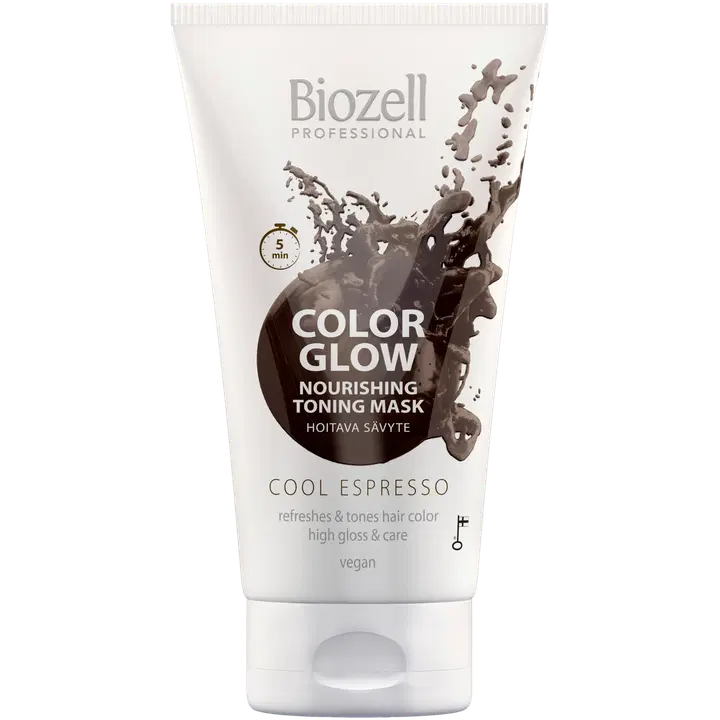 Biozell Color Glow Hoitava sävytenaamio Cool Espresso 150ml