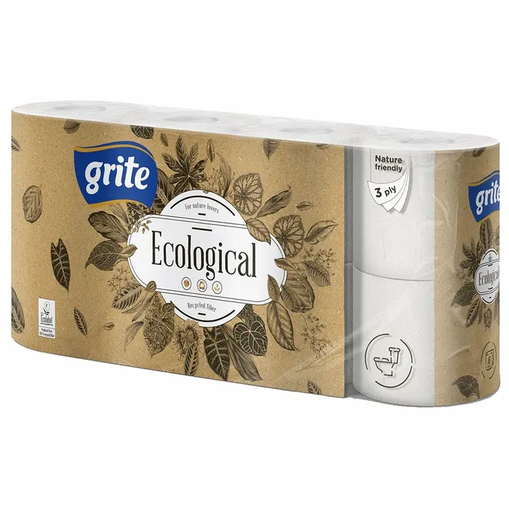 Grite Ecological tualettpaber 3-kihiline 8 rulli