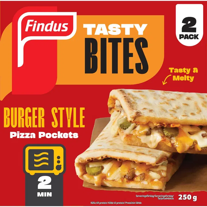 Findus Pizza pockets Burger Style 250g, pakaste