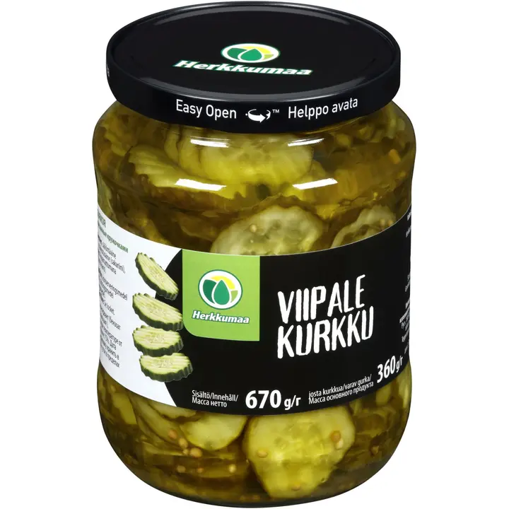 Herkkumaa Viipalekurkku 670/360g