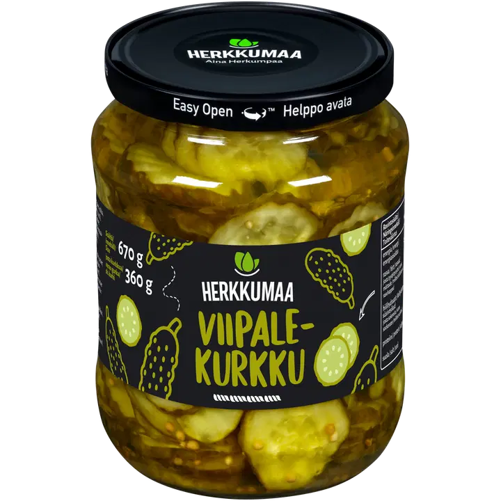 Herkkumaa Viipalekurkku 670/360g