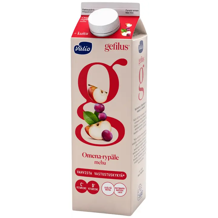 Valio Gefilus® mehu 1 l omena-rypäle+kuitu