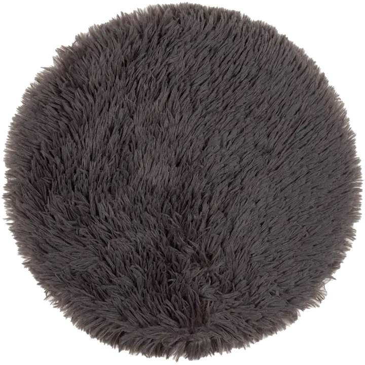 House pyöreä istuintyyny Furry 38 cm tummanharmaa