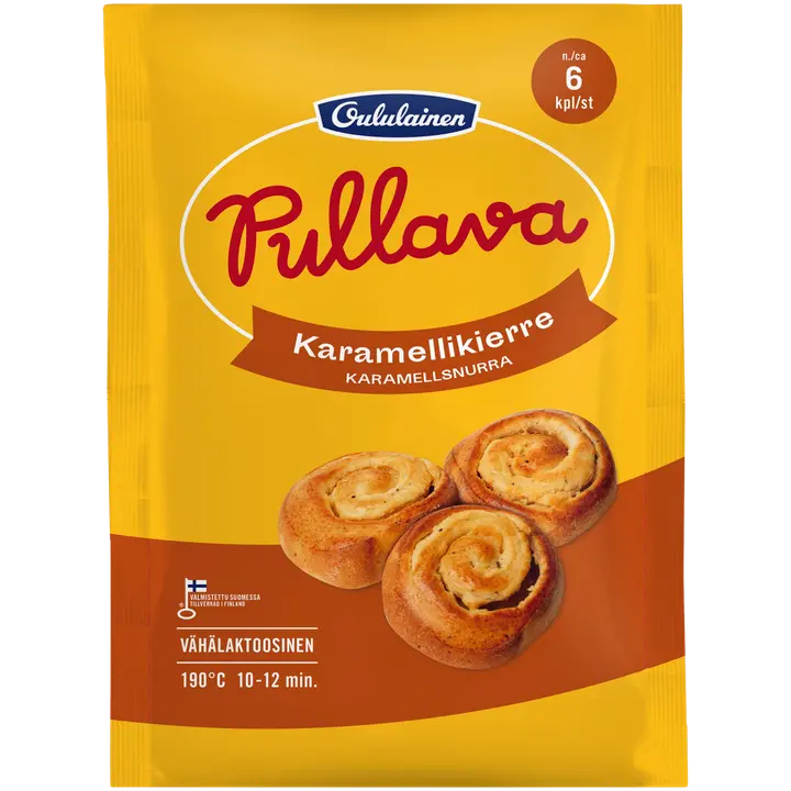 Oululainen Pullava Karamellikierre 6kpl 420g, raakapakaste