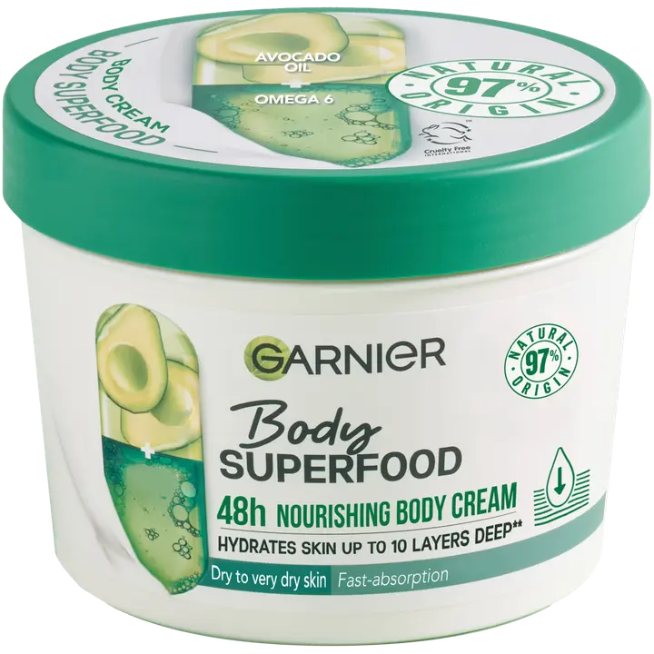 Garnier Body Superfood Avocado vartalovoide kuivalle iholle 380ml