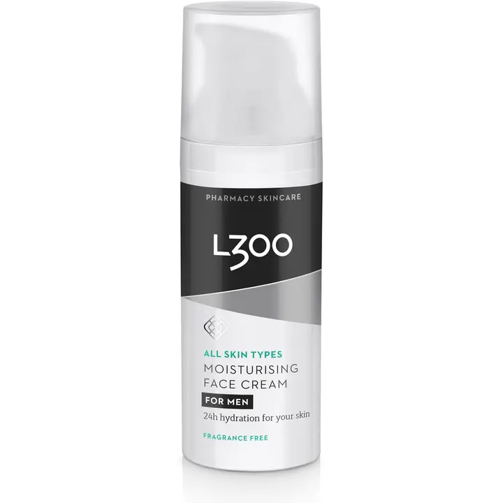 L300 for men Moisturising Face Cream fragrance free hajusteeton kosteuttava kasvovoide 50ml