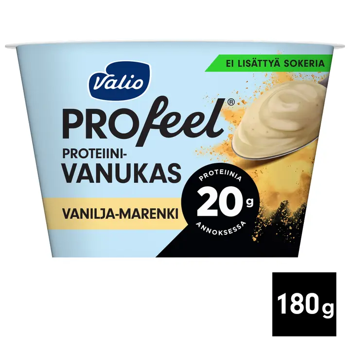 Valio PROfeel® proteiinivanukas 180 g vanilja-marenki laktoositon