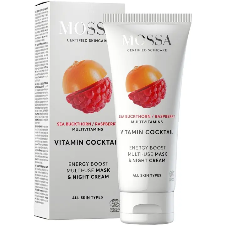 Mossa VITAMIN COCKTAIL Energy Boost Multi-Use naamio ja yövoide, 60ml