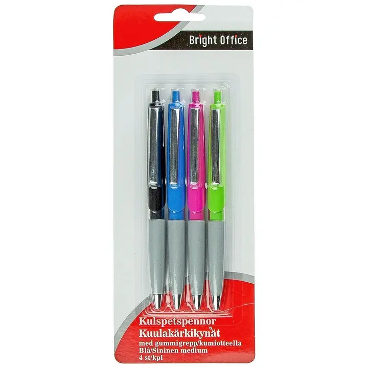 Karto kuulakärkikynä 4kpl/pkt värilajitelma