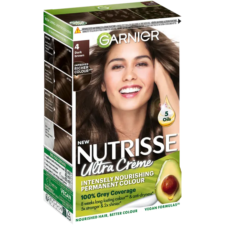 Garnier Nutrisse Ultra Creme 4.0 Dark Brown Tummanruskea kestoväri 1kpl