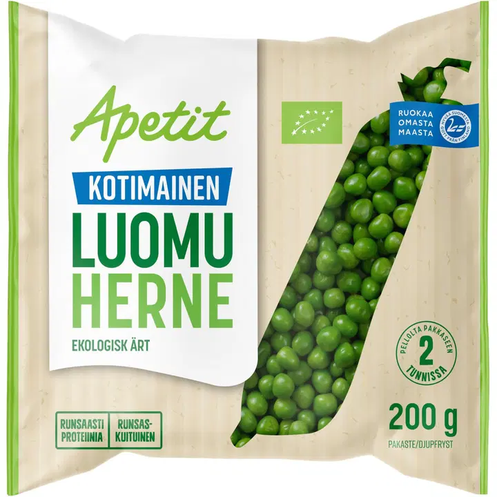 Apetit Kotimainen Luomu Herne pakaste 200g