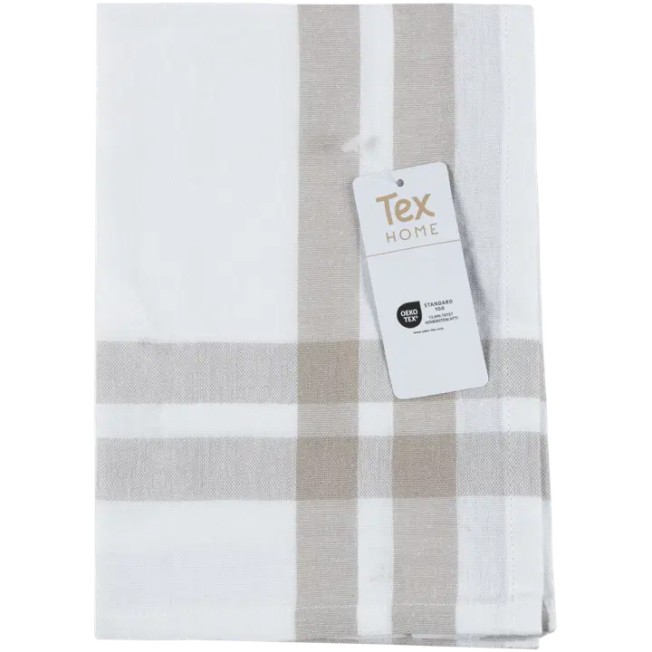 Tex Home keittiöpyyhe Iris 4 kpl harmaa/valkoinen