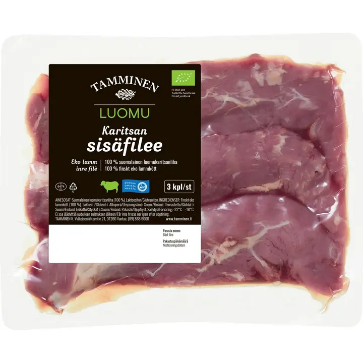 Tamminen luomukaritsan sisäfilee pakaste n300g