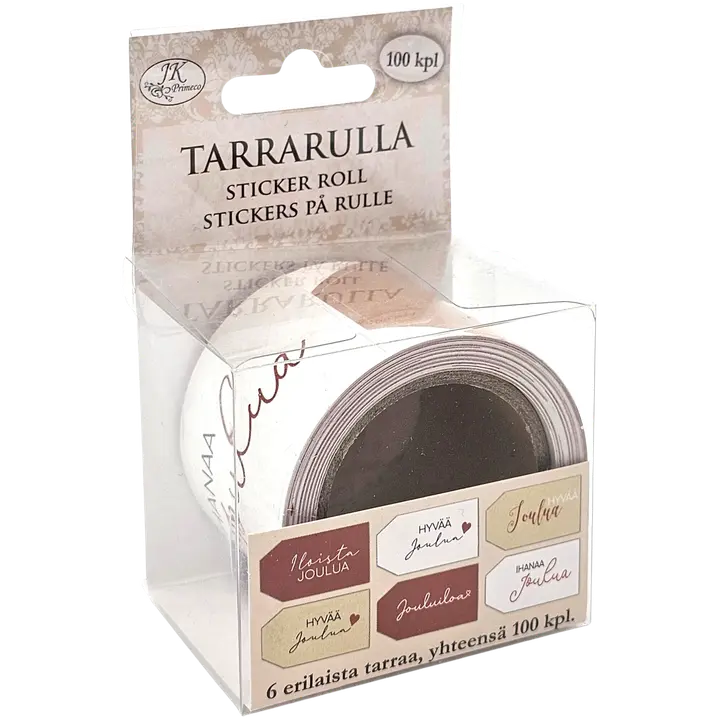 J.K. Primeco tarrarulla Pakettikortit joulu 100kpl