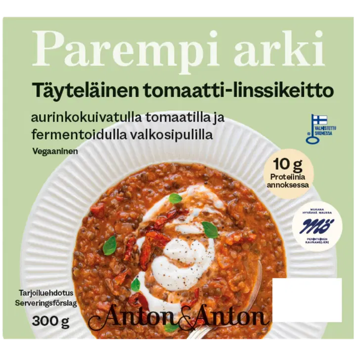Anton&Anton Täyteläinen tomaatti-linssikeitto 300 g